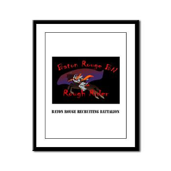 BRRB - M01 - 02 - DUI - Baton Rouge Recruiting Battalion with Text - Framed Panel Print