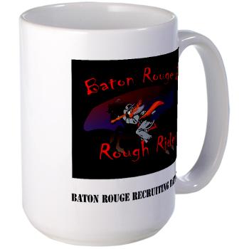 BRRB - M01 - 03 - DUI - Baton Rouge Recruiting Battalion with Text - Large Mug - Click Image to Close