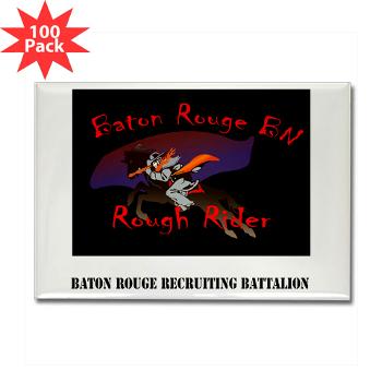 BRRB - M01 - 01 - DUI - Baton Rouge Recruiting Battalion with Text - Rectangle Magnet (100 pack) - Click Image to Close