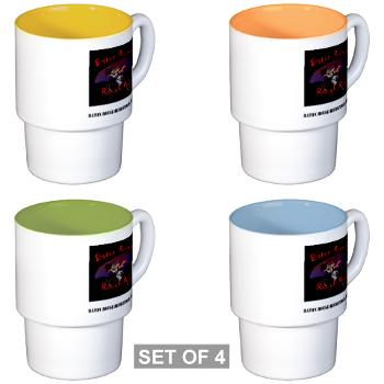 BRRB - M01 - 03 - DUI - Baton Rouge Recruiting Battalion with Text - Stackable Mug Set (4 mugs)