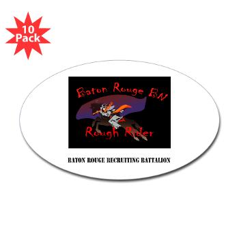 BRRB - M01 - 01 - DUI - Baton Rouge Recruiting Battalion with Text - Sticker (Oval 10 pk) - Click Image to Close