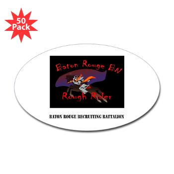 BRRB - M01 - 01 - DUI - Baton Rouge Recruiting Battalion with Text - Sticker (Oval 50 pk) - Click Image to Close