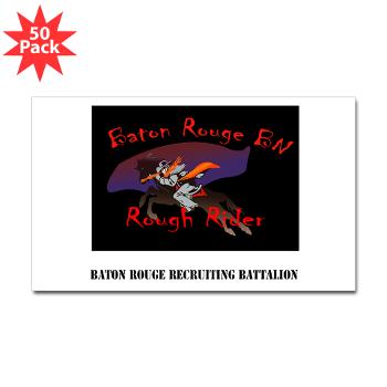 BRRB - M01 - 01 - DUI - Baton Rouge Recruiting Battalion with Text - Sticker (Rectangle 50 pk) - Click Image to Close