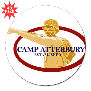 CA - M01 - 01 - Camp Atterbury - 3" Lapel Sticker (48 pk)