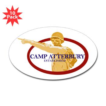 CA - M01 - 01 - Camp Atterbury - Sticker (Oval 10 pk)