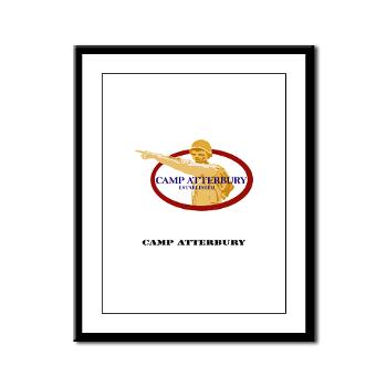 CA - M01 - 02 - Camp Atterbury with Text - Framed Panel Print