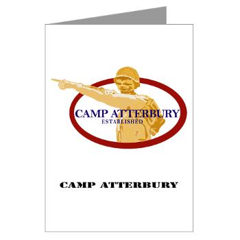 CA - M01 - 02 - Camp Atterbury with Text - Greeting Cards (Pk of 10)