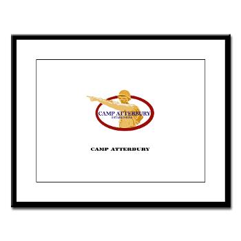 CA - M01 - 02 - Camp Atterbury with Text - Large Framed Print