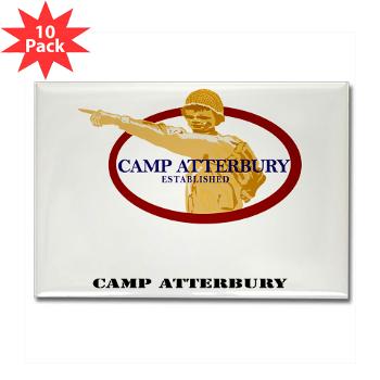 CA - M01 - 01 - Camp Atterbury with Text - Rectangle Magnet (10 pack)
