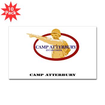 CA - M01 - 01 - Camp Atterbury with Text - Sticker (Rectangle 10 pk)