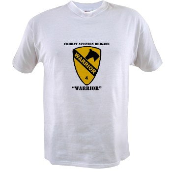 CAB - A01 - 04 - DUI - Combat Aviation Brigade - Warrior with Text - Value T-shirt