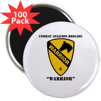 CAB - M01 - 01 - DUI - Combat Aviation Brigade - Warrior with Text - 2.25" Magnet (100 pack)