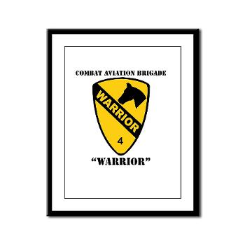 CAB - M01 - 02 - DUI - Combat Aviation Brigade - Warrior with Text - Framed Panel Print