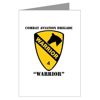 CAB - M01 - 02 - DUI - Combat Aviation Brigade - Warrior with Text - Greeting Cards (Pk of 10)