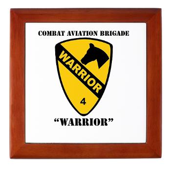 CAB - M01 - 03 - DUI - Combat Aviation Brigade - Warrior with Text - Keepsake Box