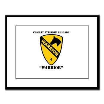 CAB - M01 - 02 - DUI - Combat Aviation Brigade - Warrior with Text - Large Framed Print - Click Image to Close