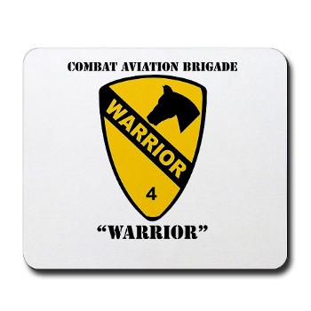 CAB - M01 - 03 - DUI - Combat Aviation Brigade - Warrior with Text - Mousepad