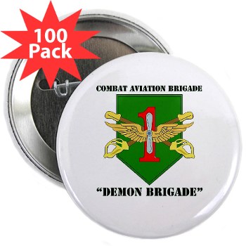 CABDB - M01 - 01 - DUI - Combat Aviation Bde - Demon Brigade with Text 2.25" Button (100 pack)