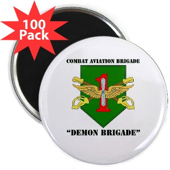 CABDB - M01 - 01 - DUI - Combat Aviation Bde - Demon Brigade with Text 2.25" Magnet (100 pack)