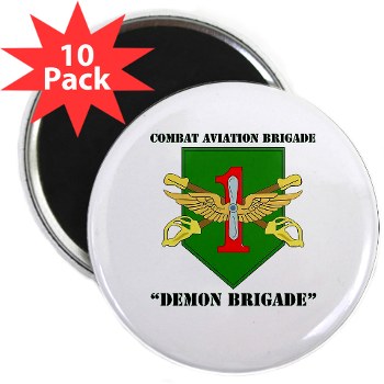 CABDB - M01 - 01 - DUI - Combat Aviation Bde - Demon Brigade with Text 2.25" Magnet (10 pack)
