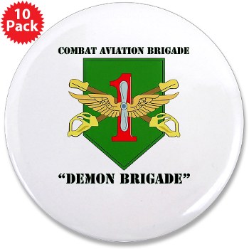 CABDB - M01 - 01 - DUI - Combat Aviation Bde - Demon Brigade with Text 3.5" Button (10 pack)