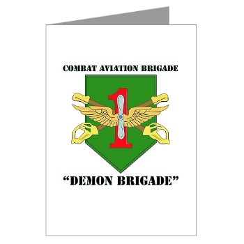 CABDB - M01 - 02 - DUI - Combat Aviation Bde - Demon Brigade with Text Greeting Cards (Pk of 10) - Click Image to Close