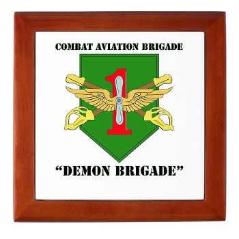 CABDB - M01 - 03 - DUI - Combat Aviation Bde - Demon Brigade with Text Keepsake Box