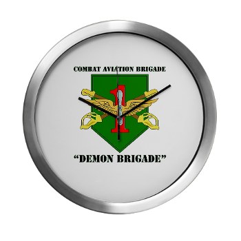 CABDB - M01 - 03 - DUI - Combat Aviation Bde - Demon Brigade with Text Modern Wall Clock - Click Image to Close