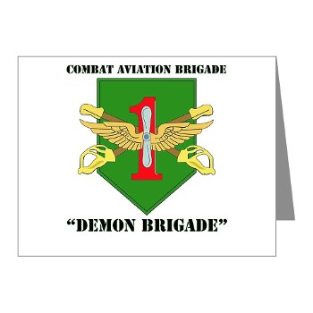 CABDB - M01 - 02 - DUI - Combat Aviation Bde - Demon Brigade with Text Note Cards (Pk of 20)