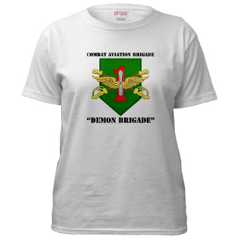CABDB - A01 - 04 - DUI - Combat Aviation Bde - Demon Brigade with Text Women's T-Shirt - Click Image to Close