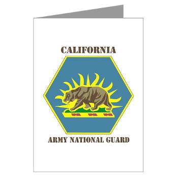 CALIFORNIAARNG - M01 - 02 - DUI - California Army National Guard with text - Greeting Cards (Pk of 20) - Click Image to Close