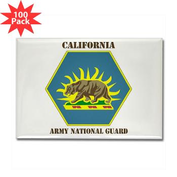 CALIFORNIAARNG - M01 - 01 - DUI - California Army National Guard with text - Rectangle Magnet (100 pack)