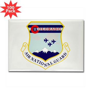 CANG - M01 - 01 - Colorado Air National Guard with Text - Rectangle Magnet (100 pack)