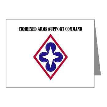 CASCOM - M01 - 02 - Combined Arms Support Command with Text - Note Cards (Pk of 20)