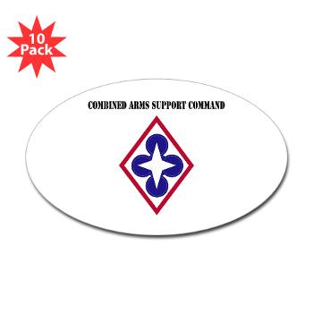 CASCOM - M01 - 01 - Combined Arms Support Command with Text - Sticker (Oval 10 pk)