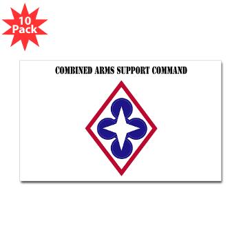 CASCOM - M01 - 01 - Combined Arms Support Command with Text - Sticker (Rectangle 10 pk)