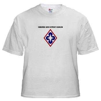 CASCOM - A01 - 04 - Combined Arms Support Command with Text - White t-Shirt