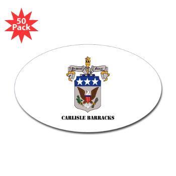 CB - M01 - 01 - Carlisle Barracks with Text - Sticker (Oval 10 pk)