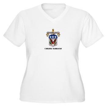 CB - A01 - 04 - Carlisle Barracks with Text - Women's V-Neck T-Shirt