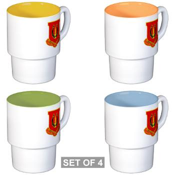 CB26FAR - M01 - 03 - DUI - C Btry(Tgt Acq) - 26th FA Regiment Stackable Mug Set (4 mugs)