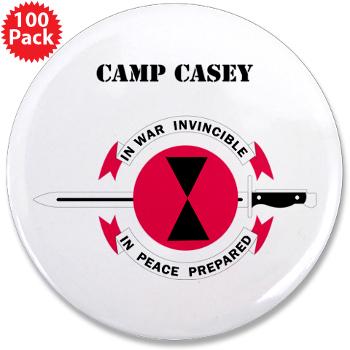 CC - M01 - 01 - Camp Casey with Text - 3.5" Button (100 pack)