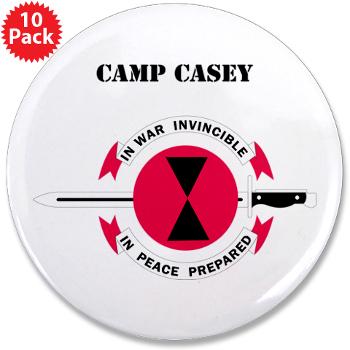 CC - M01 - 01 - Camp Casey with Text - 3.5" Button (10 pack)