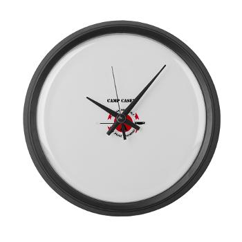CC - M01 - 03 - Camp Casey with Text - Large Wall Clock