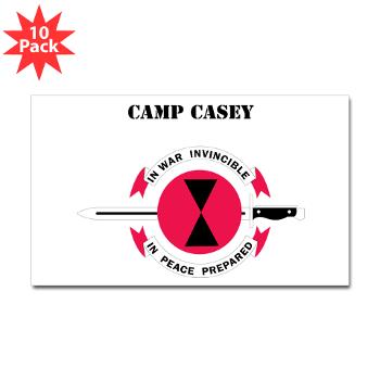 CC - M01 - 01 - Camp Casey with Text - Sticker (Rectangle 10 pk)