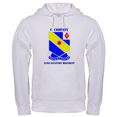 CC52IR - A01 - 03 - DUI - C Company - 52nd Infantry Regt with Text - Hooded Sweatshirt