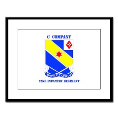CC52IR - M01 - 02 - DUI - C Company - 52nd Infantry Regt with Text - Large Framed Print - Click Image to Close