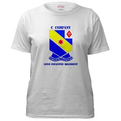 CC52IR - A01 - 04 - DUI - C Company - 52nd Infantry Regt with Text - Women's T-Shirt