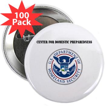 CDP - M01 - 01 - Center for Domestic Preparedness with Text - 2.25" Button (100 pack) - Click Image to Close