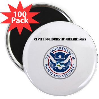 CDP - M01 - 01 - Center for Domestic Preparedness with Text - 2.25" Magnet (100 pack)