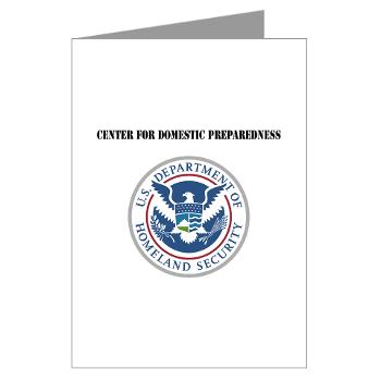 CDP - M01 - 02 - Center for Domestic Preparedness with Text - Greeting Cards (Pk of 10)